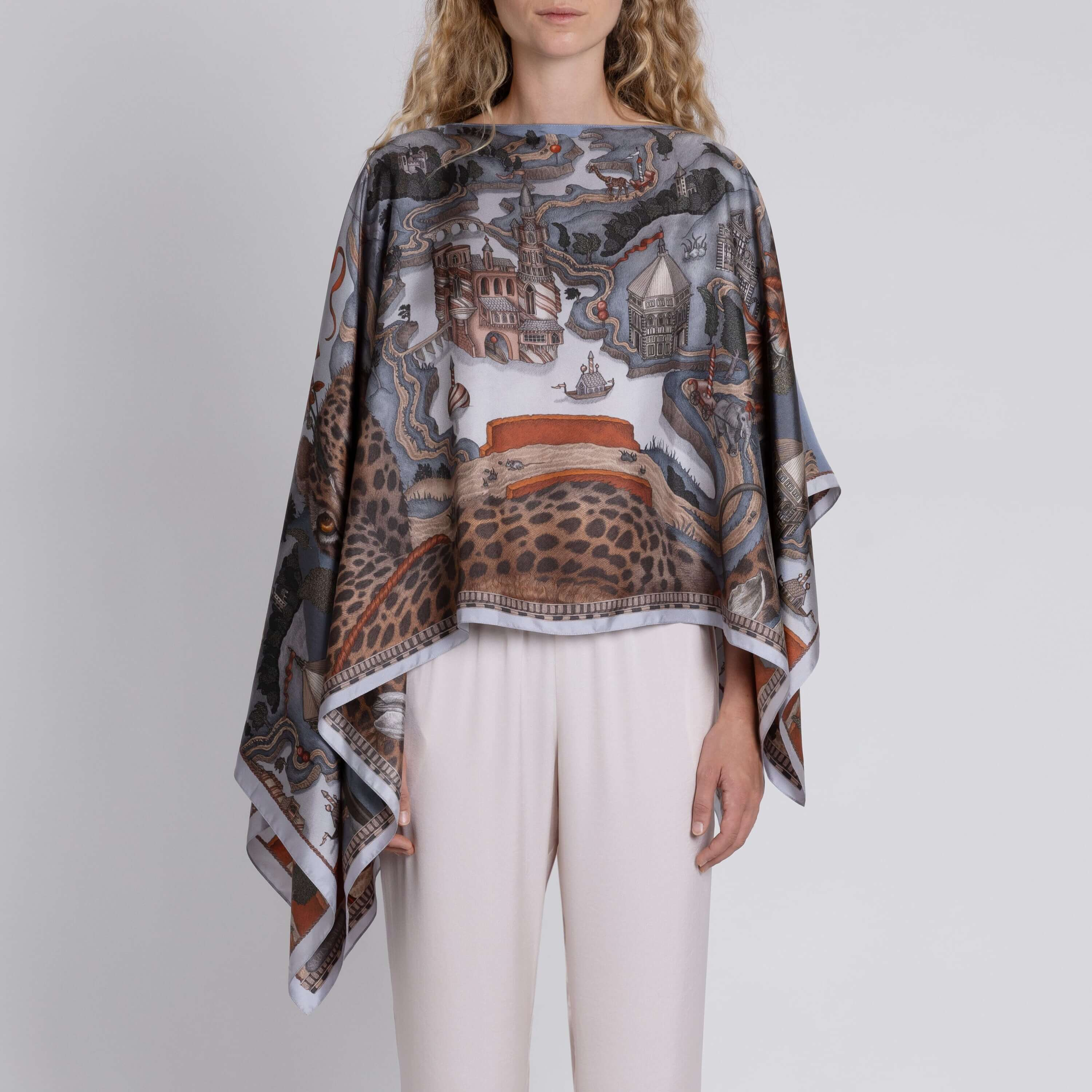 BLOUSES/SHIRTS/TOPS Medici Cheetah Slipover Top in Musk & Marachino Sabina Savage