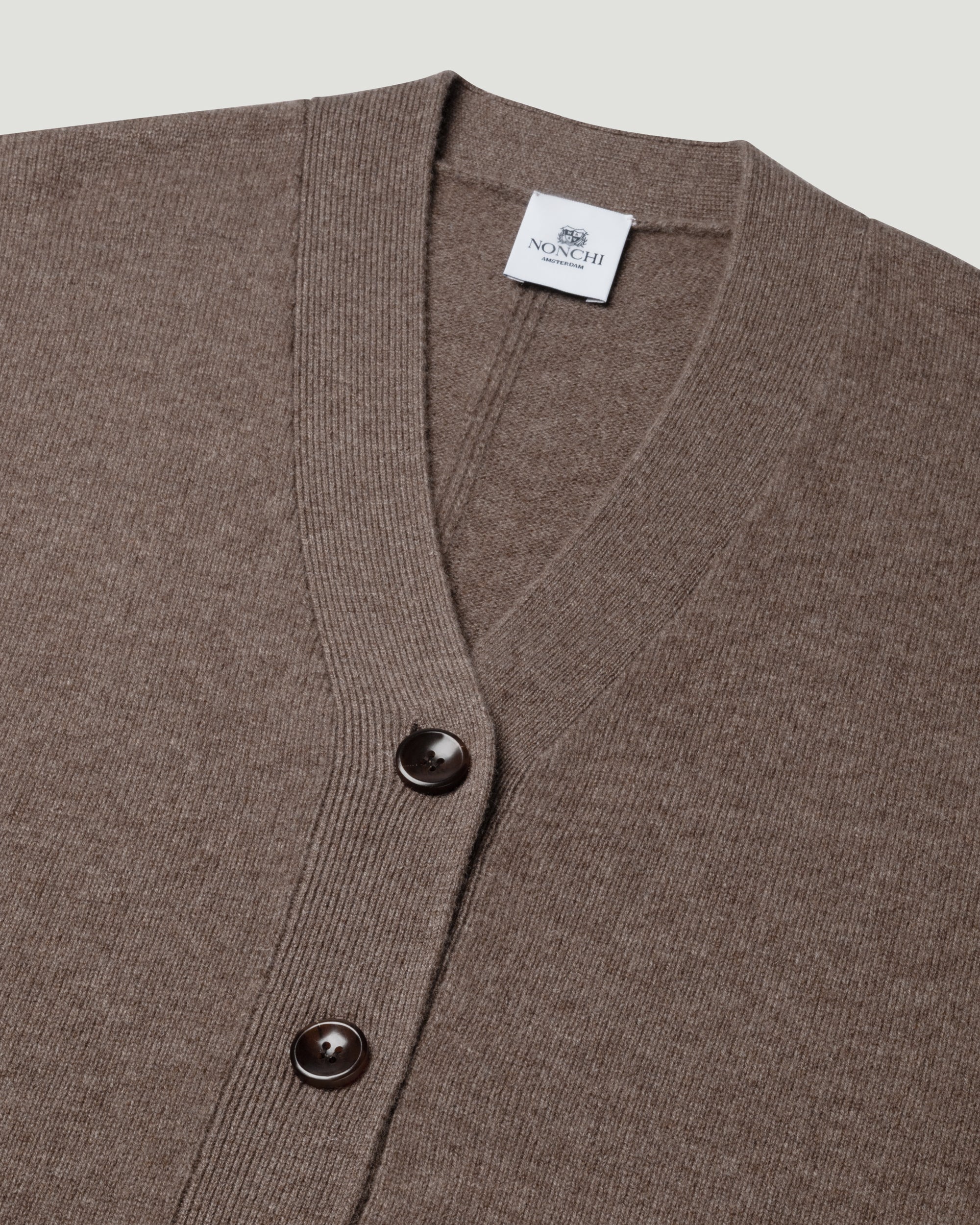 SWEATERS Mistral Cardigan in Taupe Nonchi