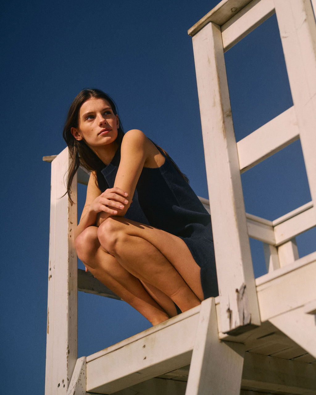 BLOUSES/SHIRTS/TOPS Mediterranean Top in Navy Nonchi