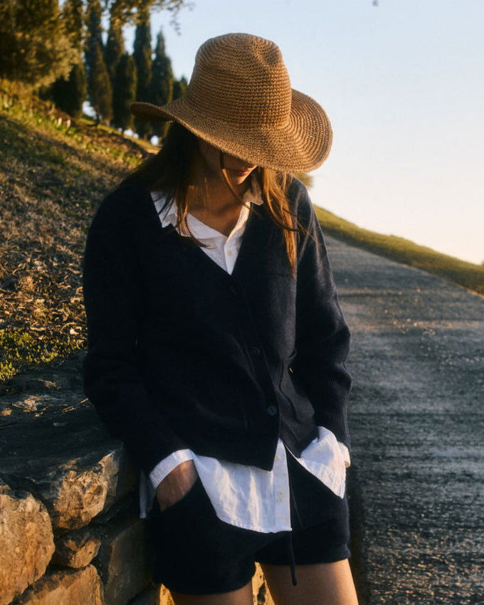 SWEATERS Oliva Cardigan in Navy Nonchi