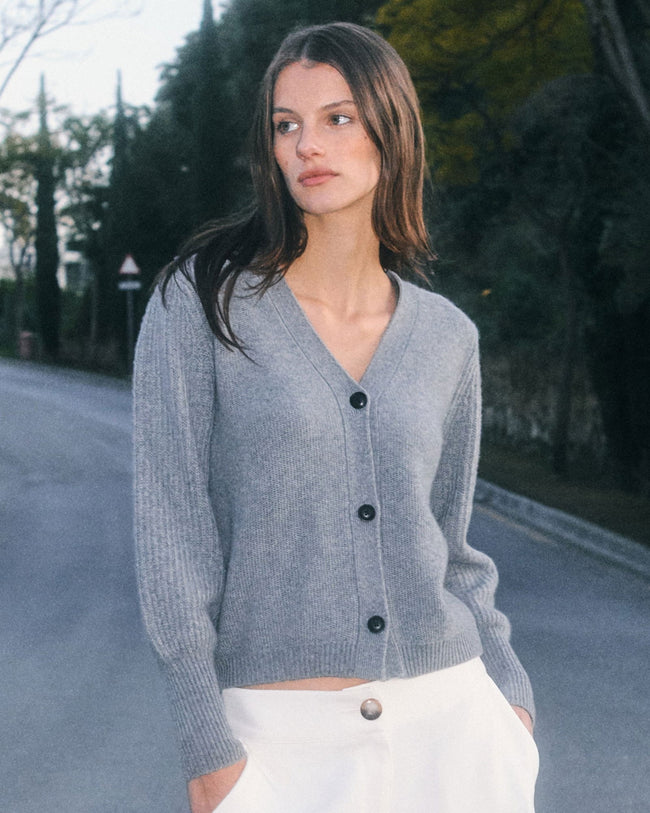 SWEATERS The Resort Cardigan in Derby Grey Nonchi