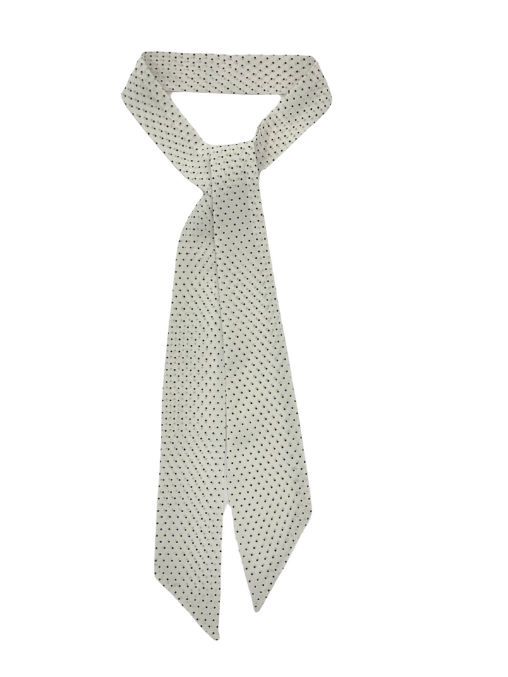 ACCESSORIES Bowie Scarf in White Pin Dot The Little Project