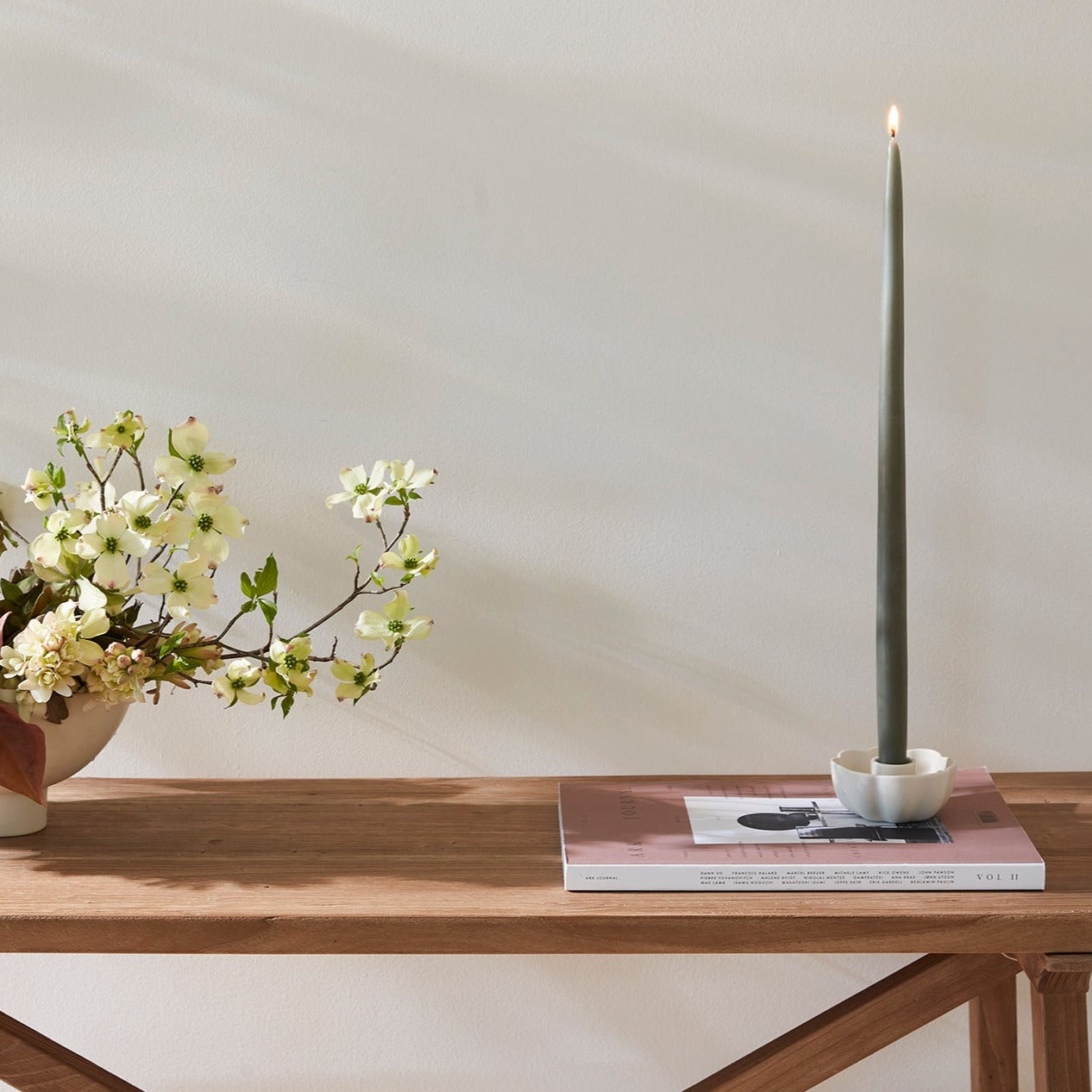 HOME ACCESSORIES CERAMIC FLEUR TAPER HOLDER The Floral Society