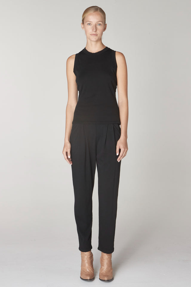 Tops Raquel Allegra Leigh Tank in Black Raquel Allegra