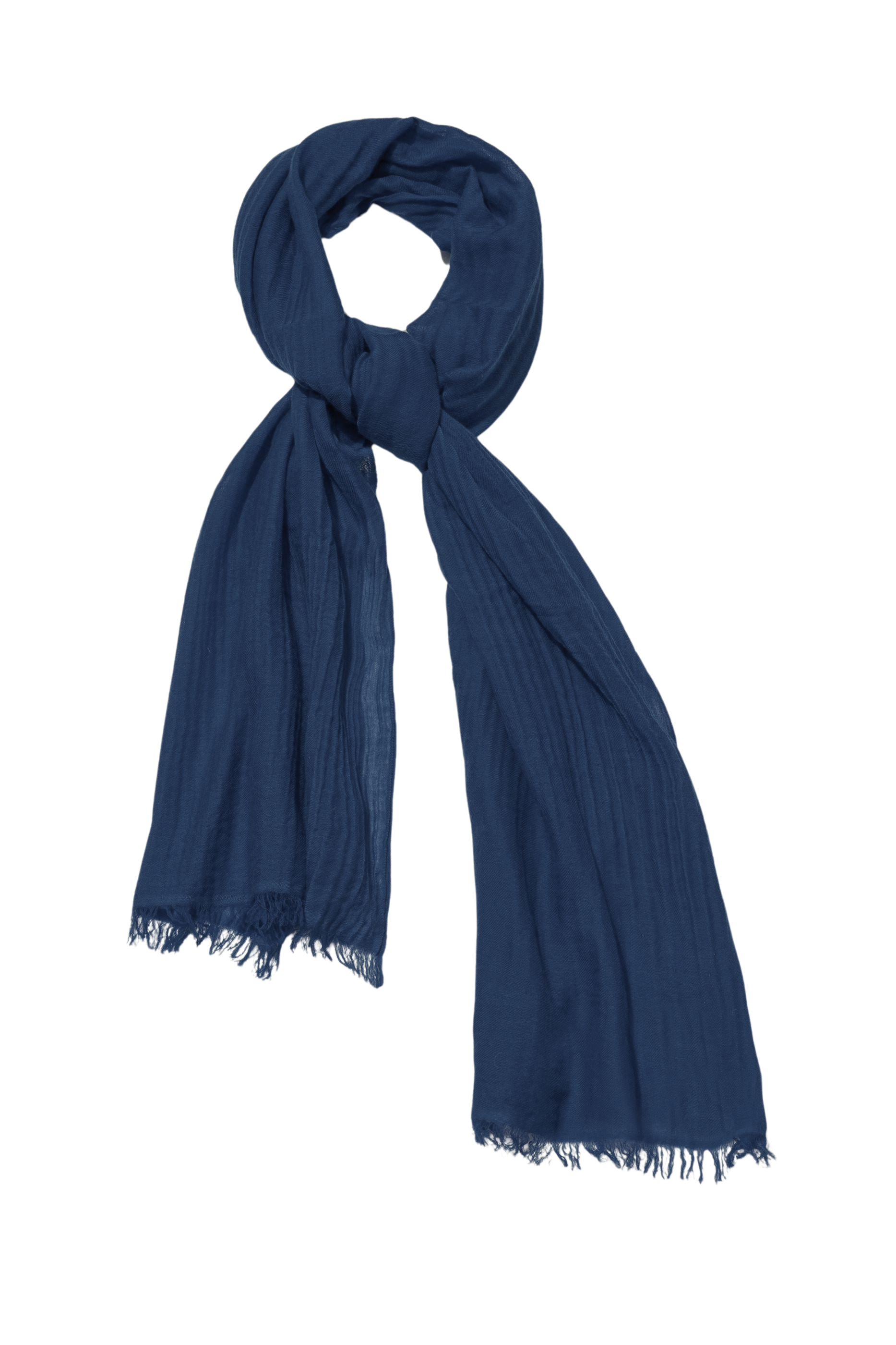 ACCESSORIES Cashmere Crinkle Scarf in Navy Organic by John Patrick