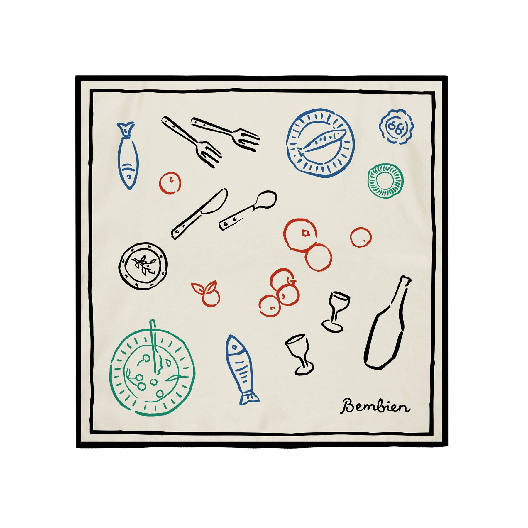 ACCESSORIES Tableau Scarf in Multi Bembien