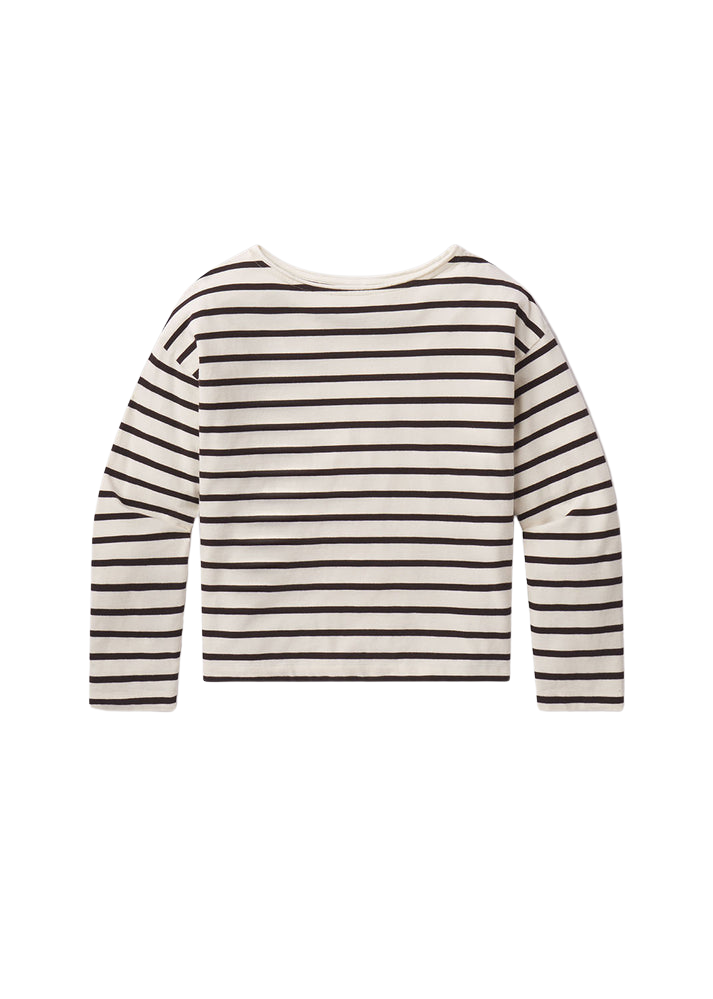 BLOUSES/SHIRTS/TOPS Boat Neck Long Sleeve in Chocolate Stripe Citizens of Humanity