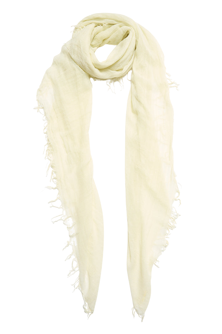 ACCESSORIES Cashmere and Silk Scarf in Translucent Green Chan Luu