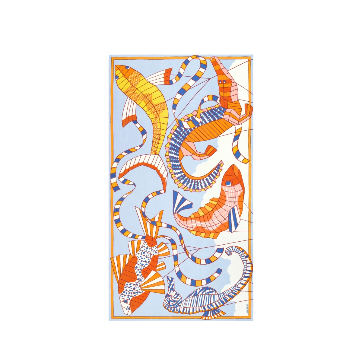 ACCESSORIES Cerfs Colants Scarf in Orange Inoui Editions