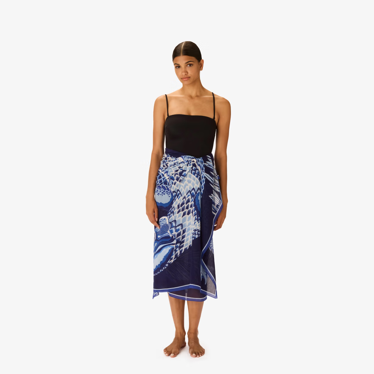 ACCESSORIES Croco Scarf in Navy Inoui Editions