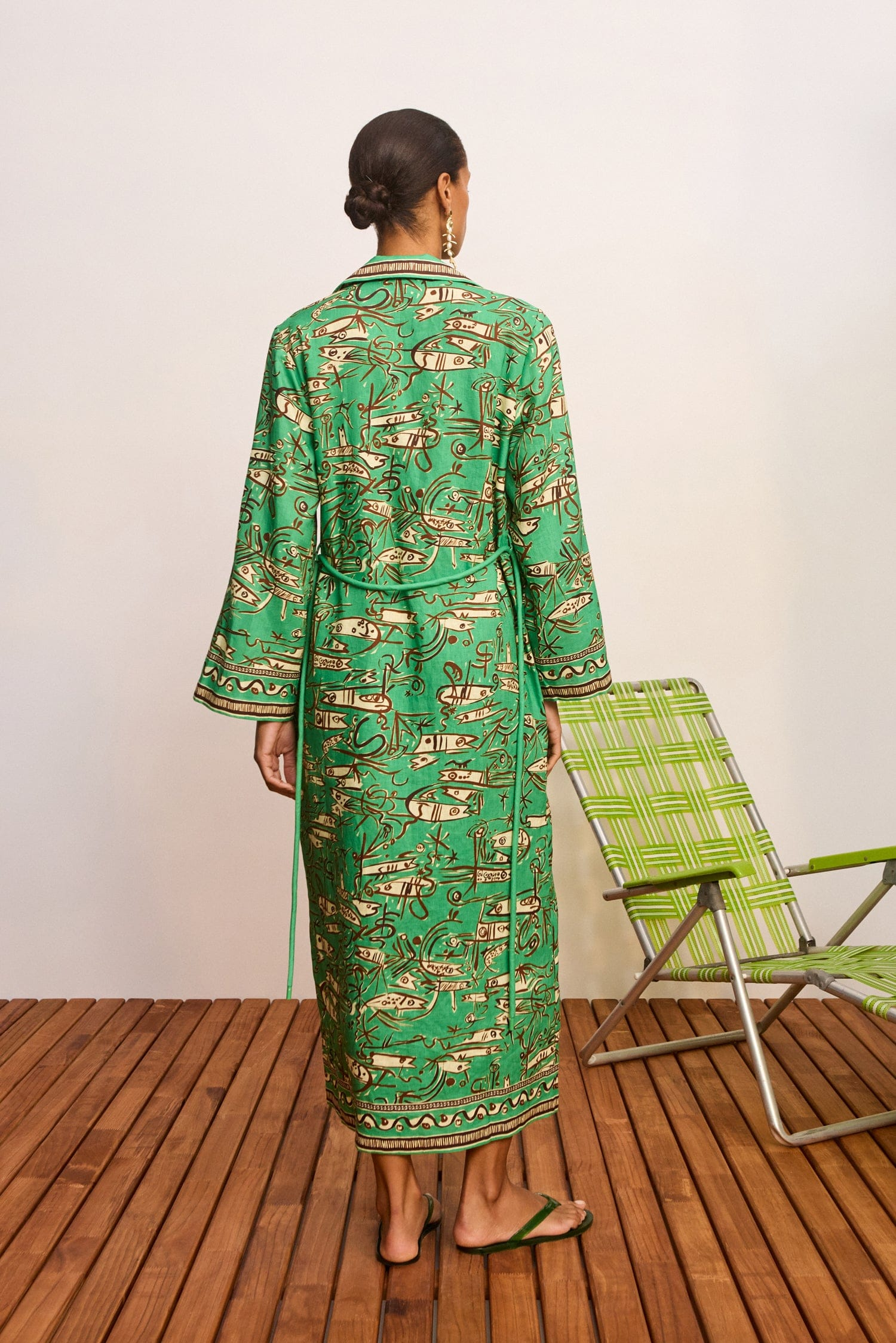 DRESSES/JUMPSUITS Fish Sticks Shirtdress in Green Alemais