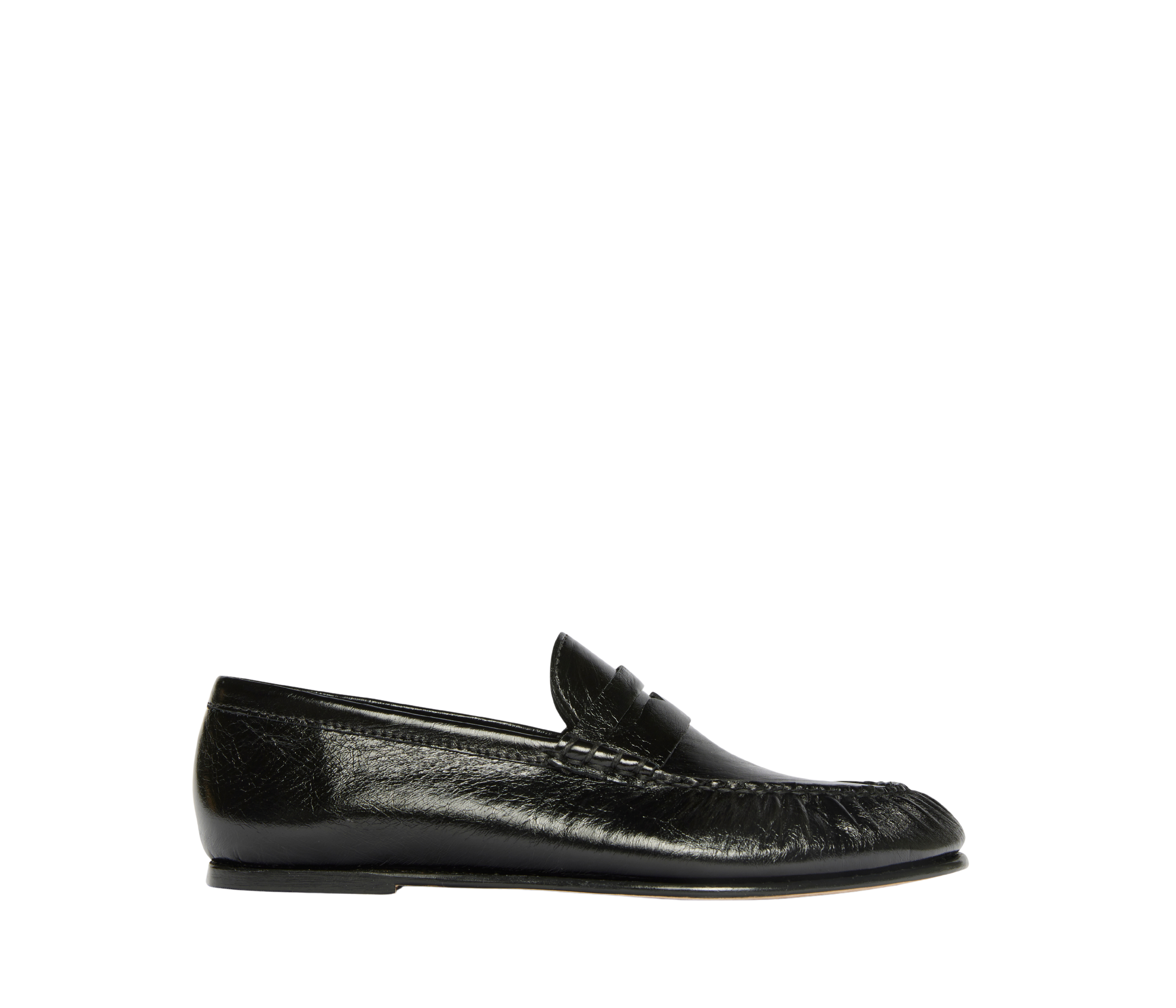 SHOES Sydney Loafer in Black Crinkle Freda Salvador