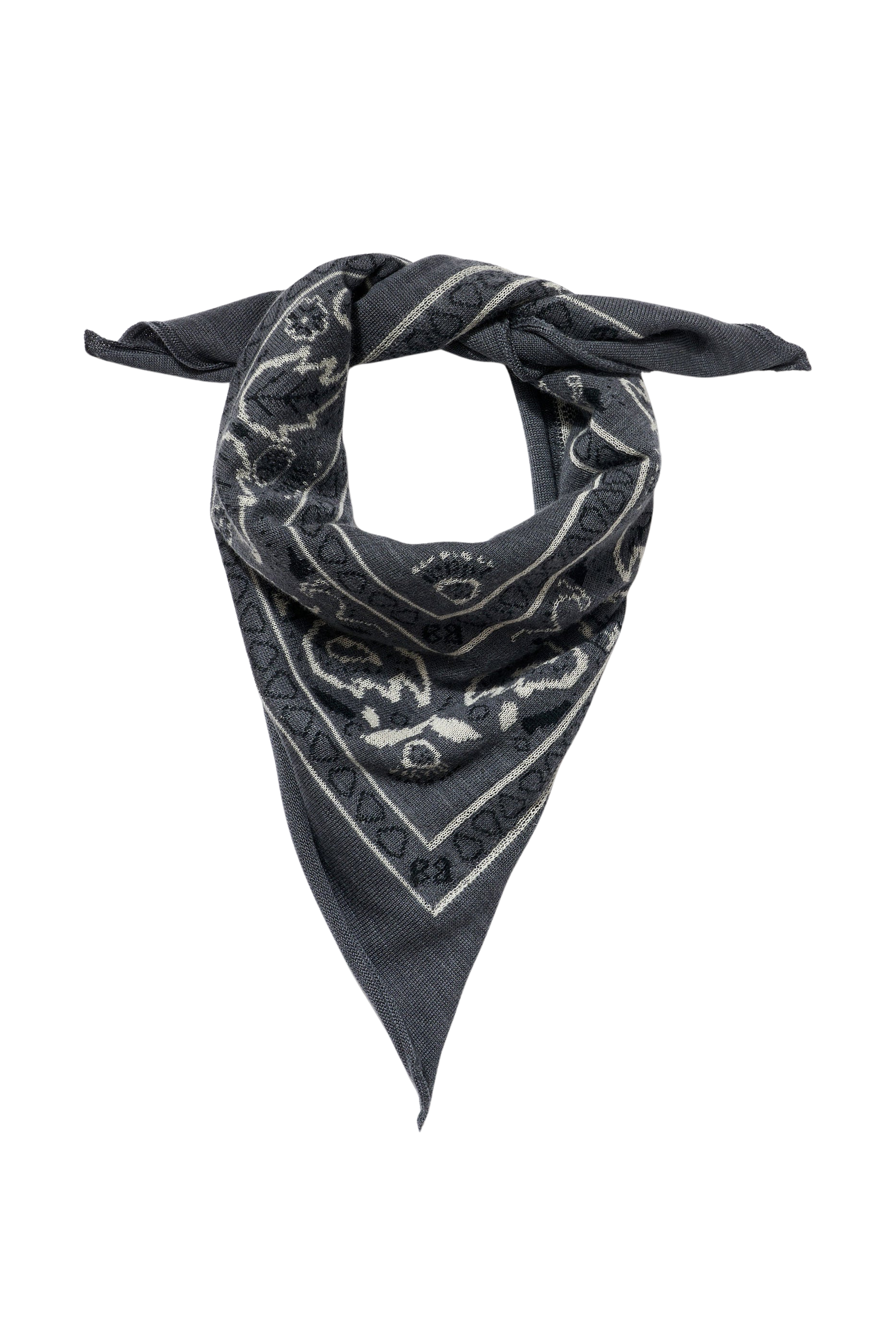 ACCESSORIES Cashmere Bandana in Charcoal Organic by John Patrick