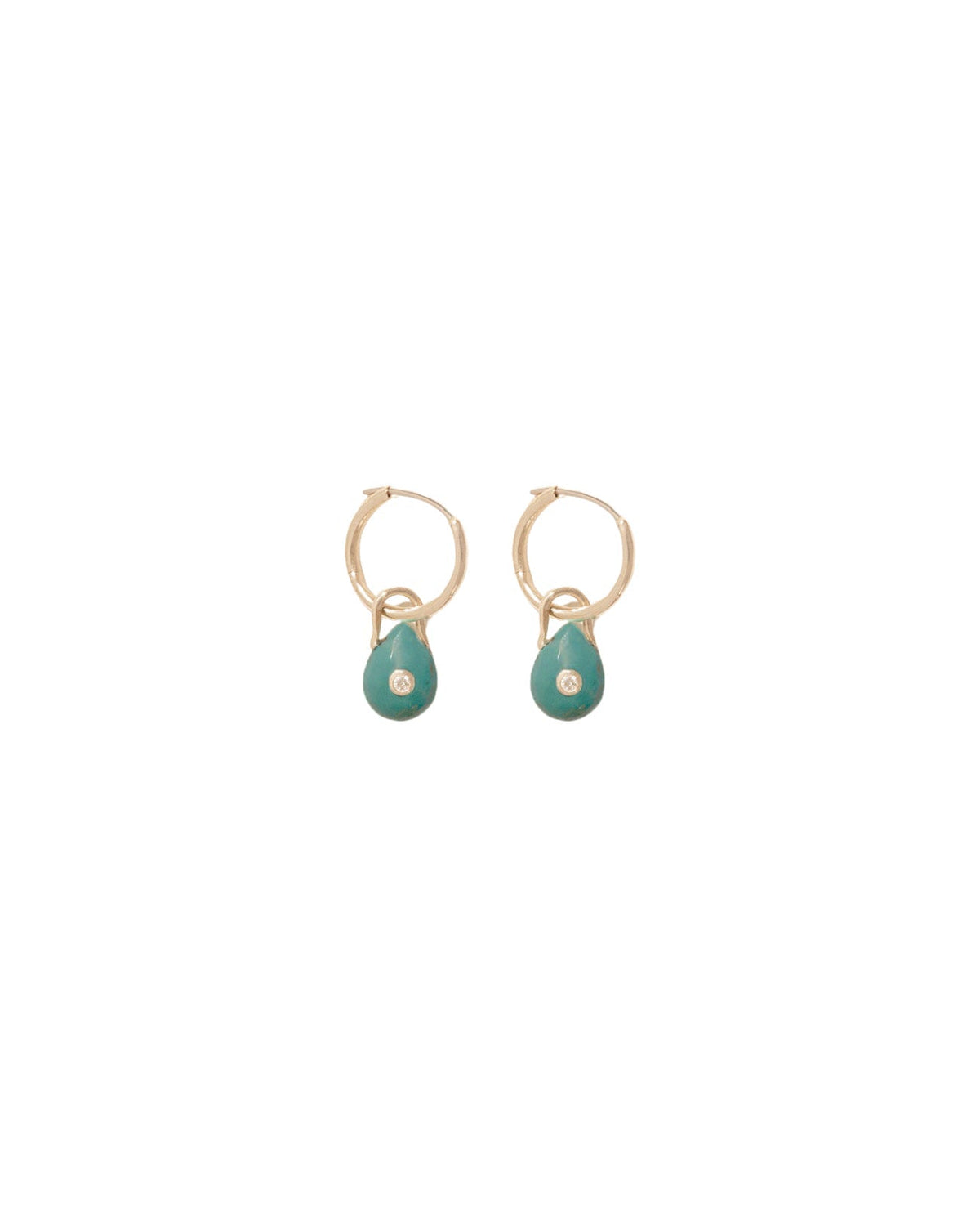 JEWELRY Orso Hoops in Turquoise Pascale Monvoisin
