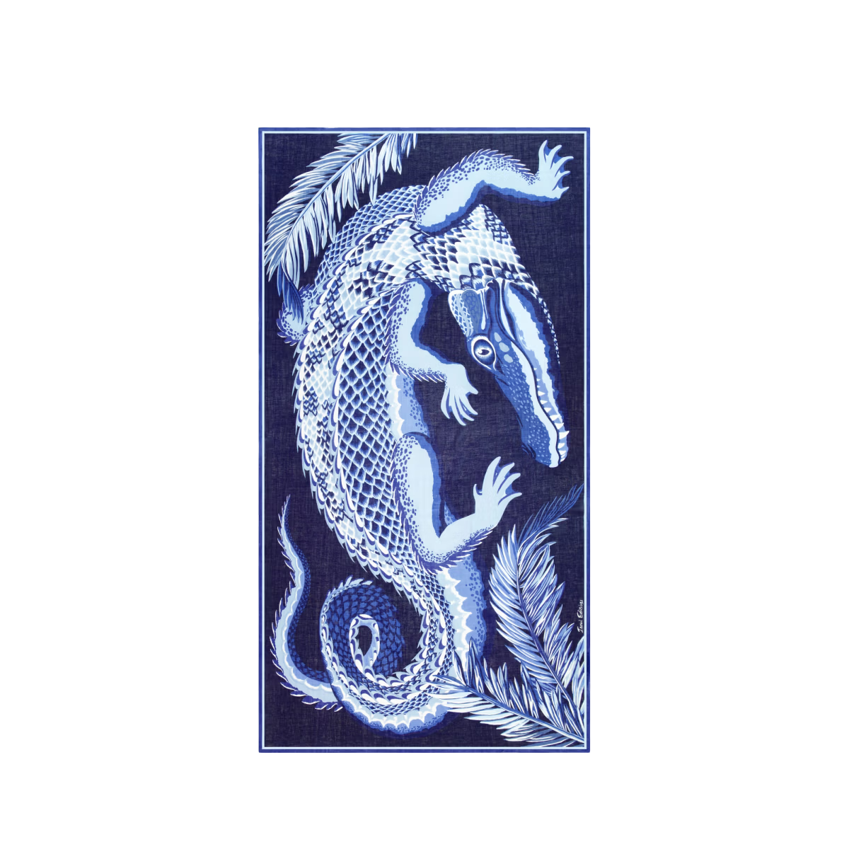 ACCESSORIES Croco Scarf in Navy Inoui Editions