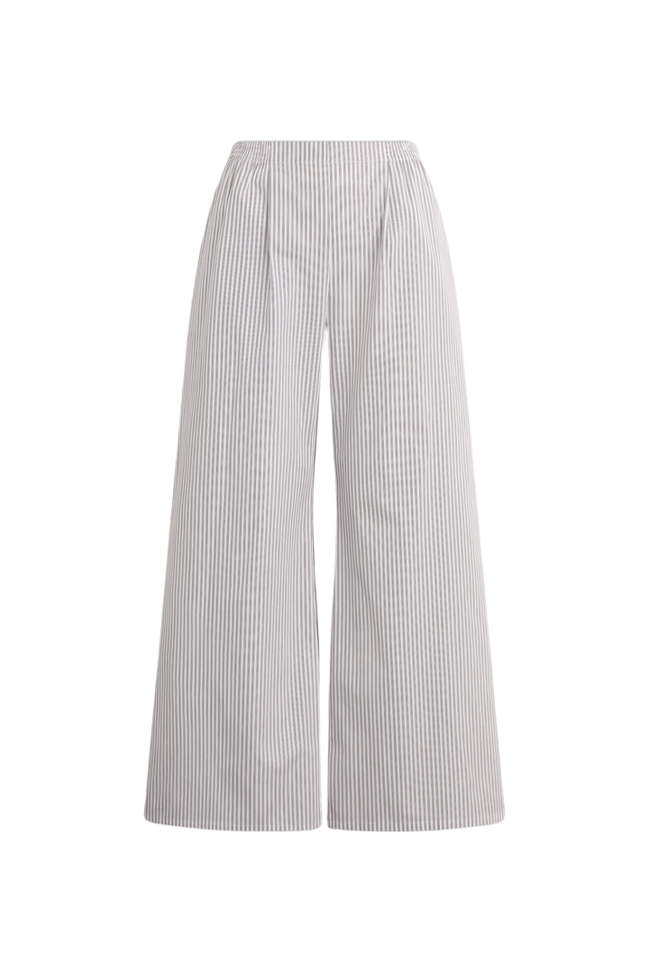 PANTS/SHORTS Yoshi Wide Leg Boxer Pant in Parchment and Pinot Stripe Leset