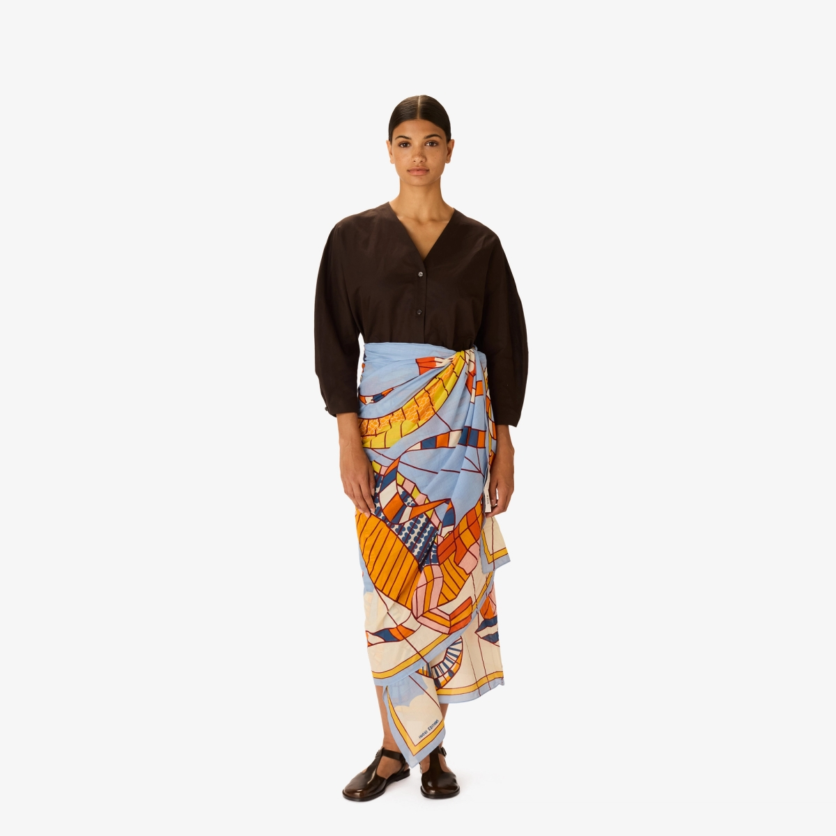 ACCESSORIES Cerfs Colants Scarf in Orange Inoui Editions
