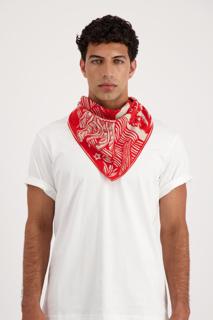 ACCESSORIES Duffy Scarf in Red Inoui Editions