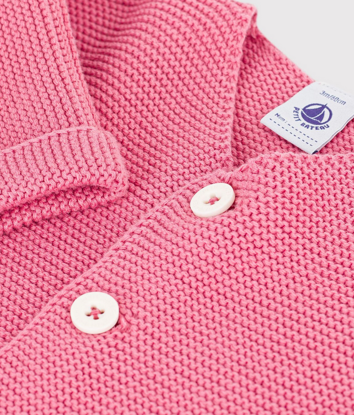 CHILDREN'S APPAREL Baby Cardigan in Pink Petit Bateau