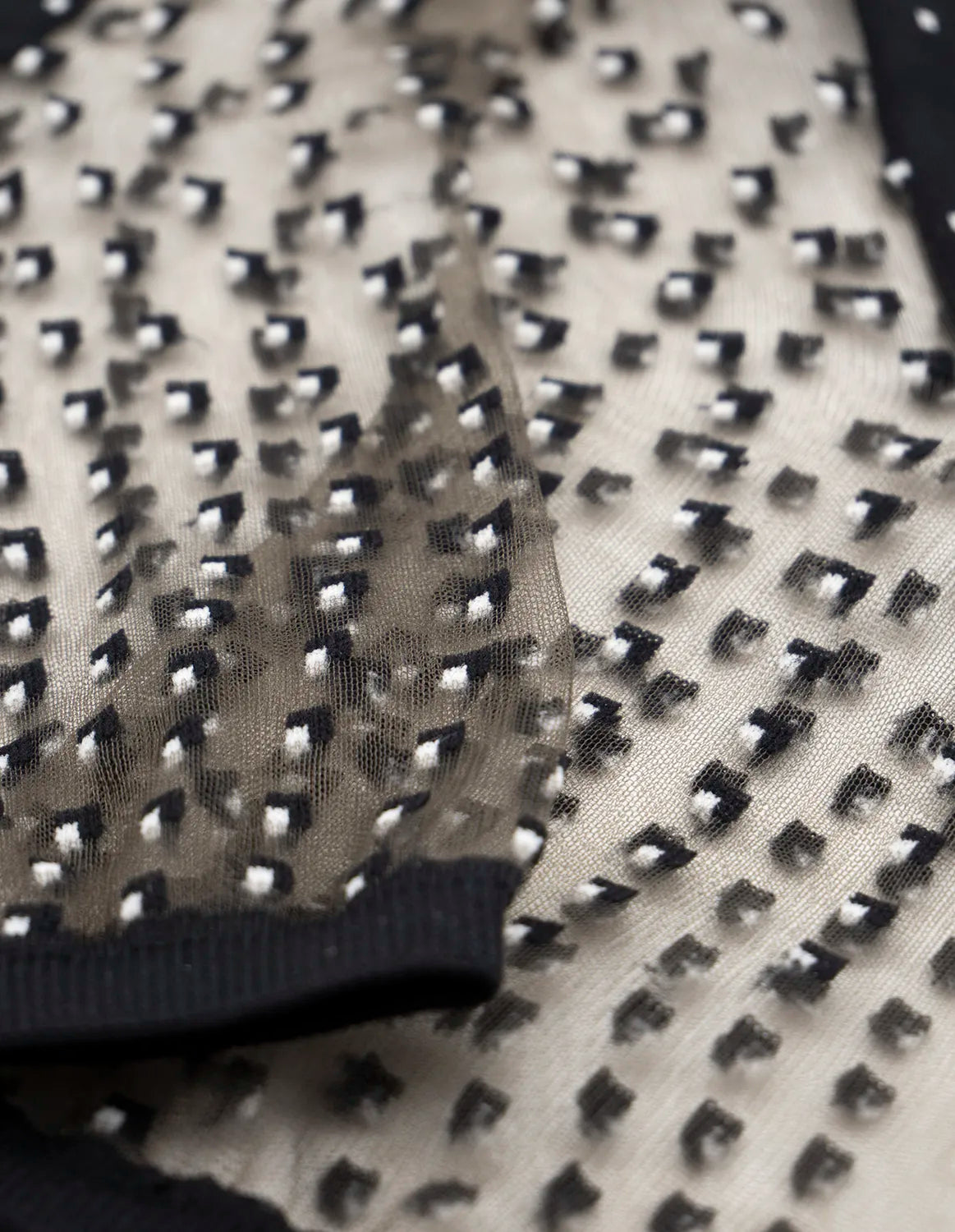 ACCESSORIES Crescent Dunes Socks in Black Atelier St Eustache