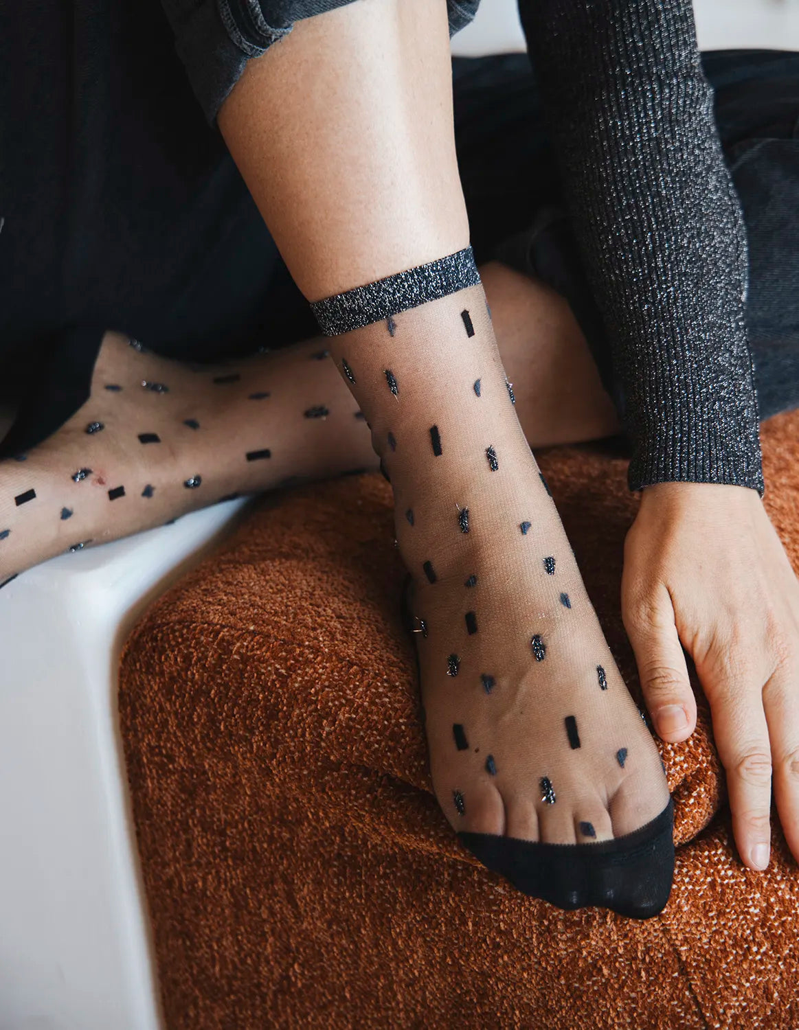 ACCESSORIES Giboulees Socks in Argentees Atelier St Eustache