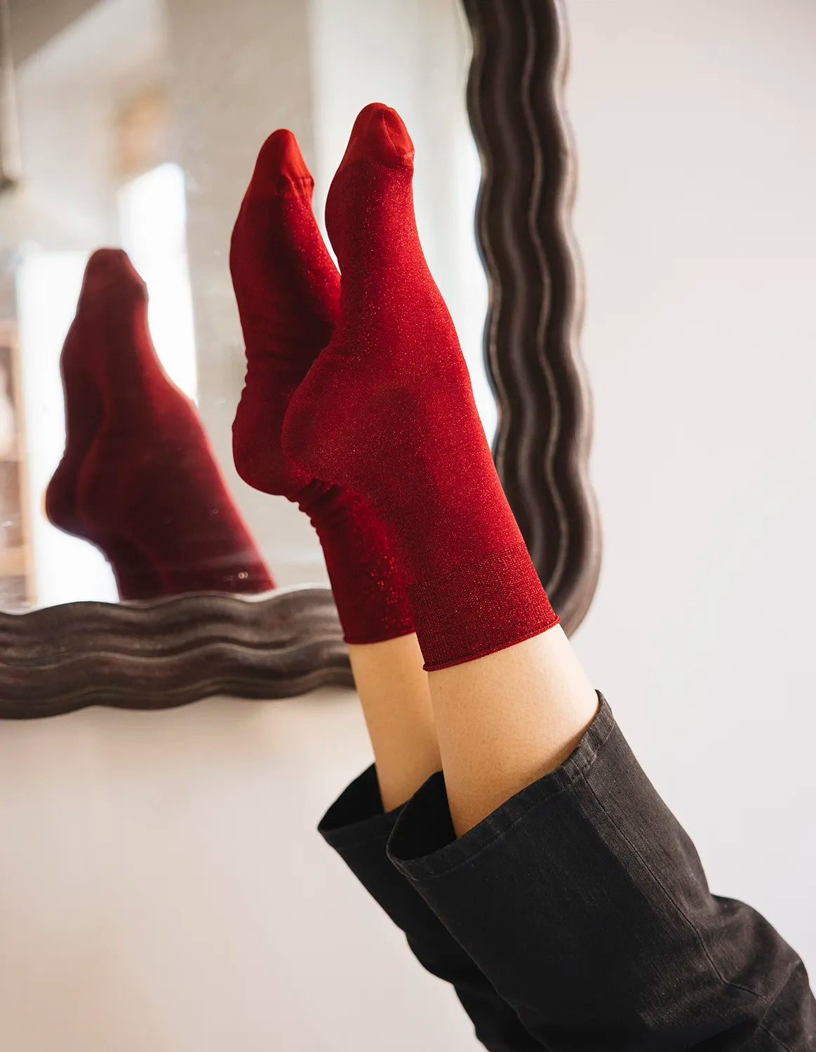 ACCESSORIES Tango Socks in Red Atelier St Eustache