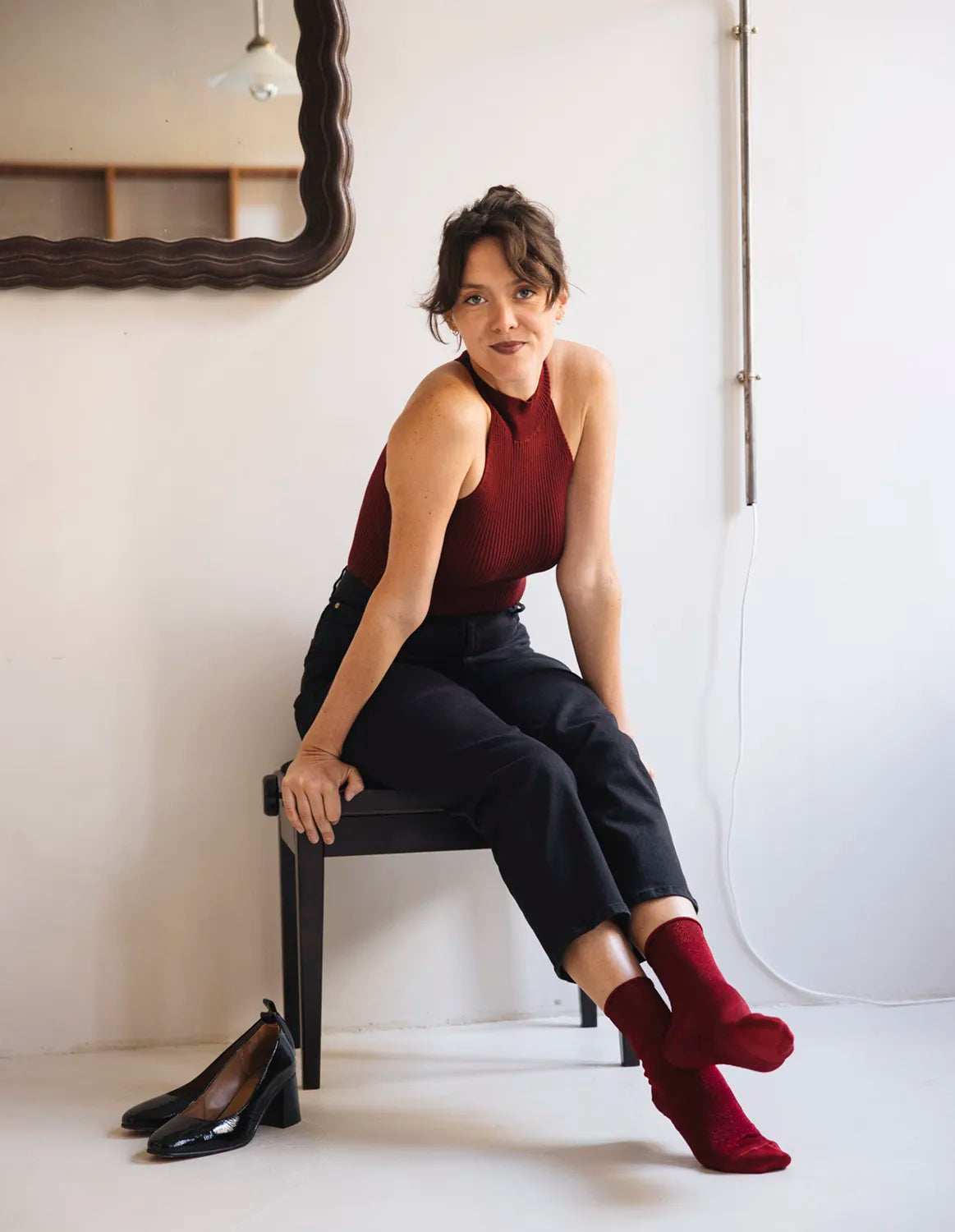 ACCESSORIES Tango Socks in Red Atelier St Eustache