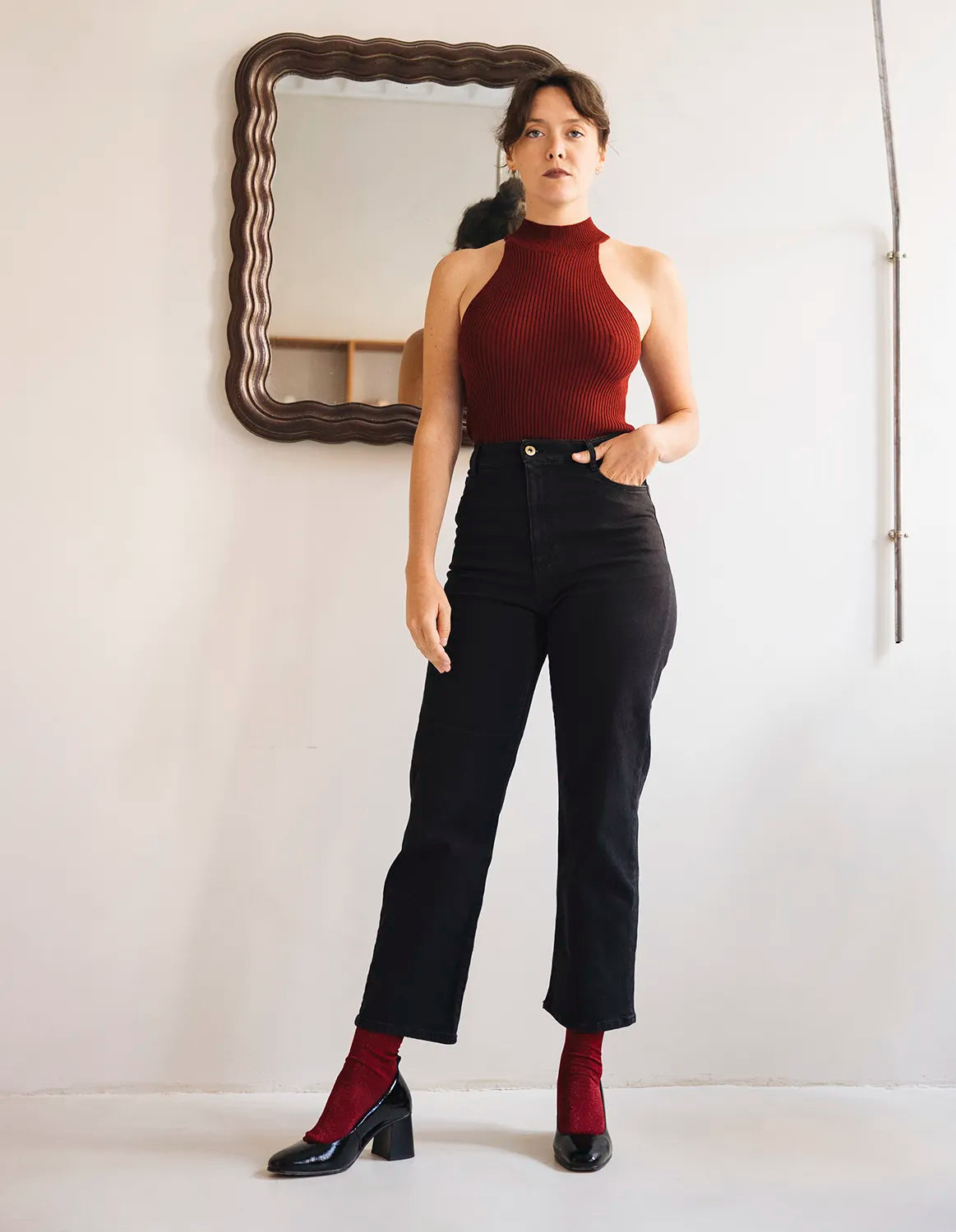 ACCESSORIES Tango Socks in Red Atelier St Eustache