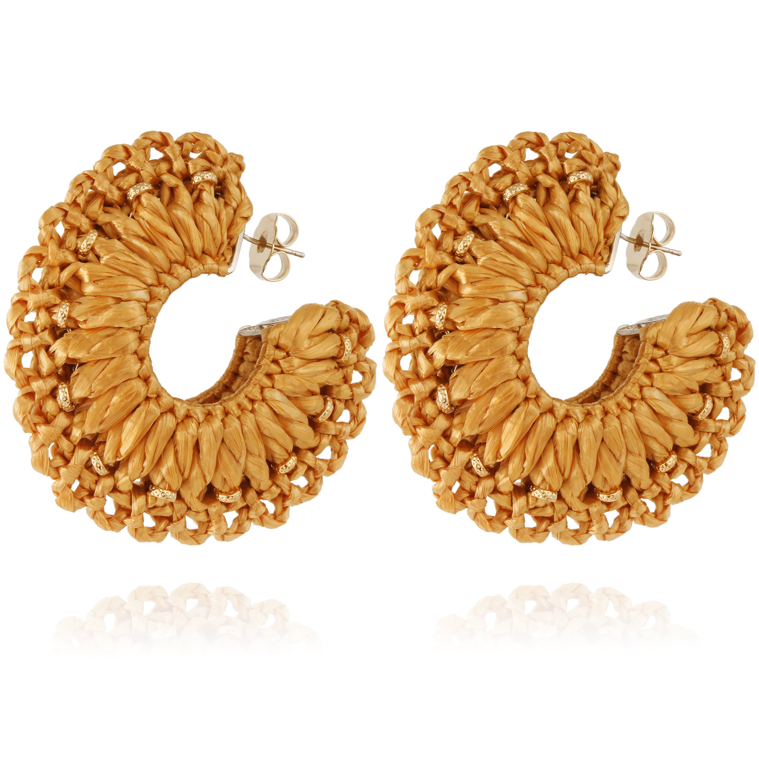 FASHION JEWELRY Crocus Raphia Hoop in Marigold GAS Bijoux