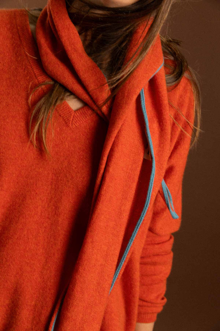 ACCESSORIES Diamond Cashmere Scarf Stone