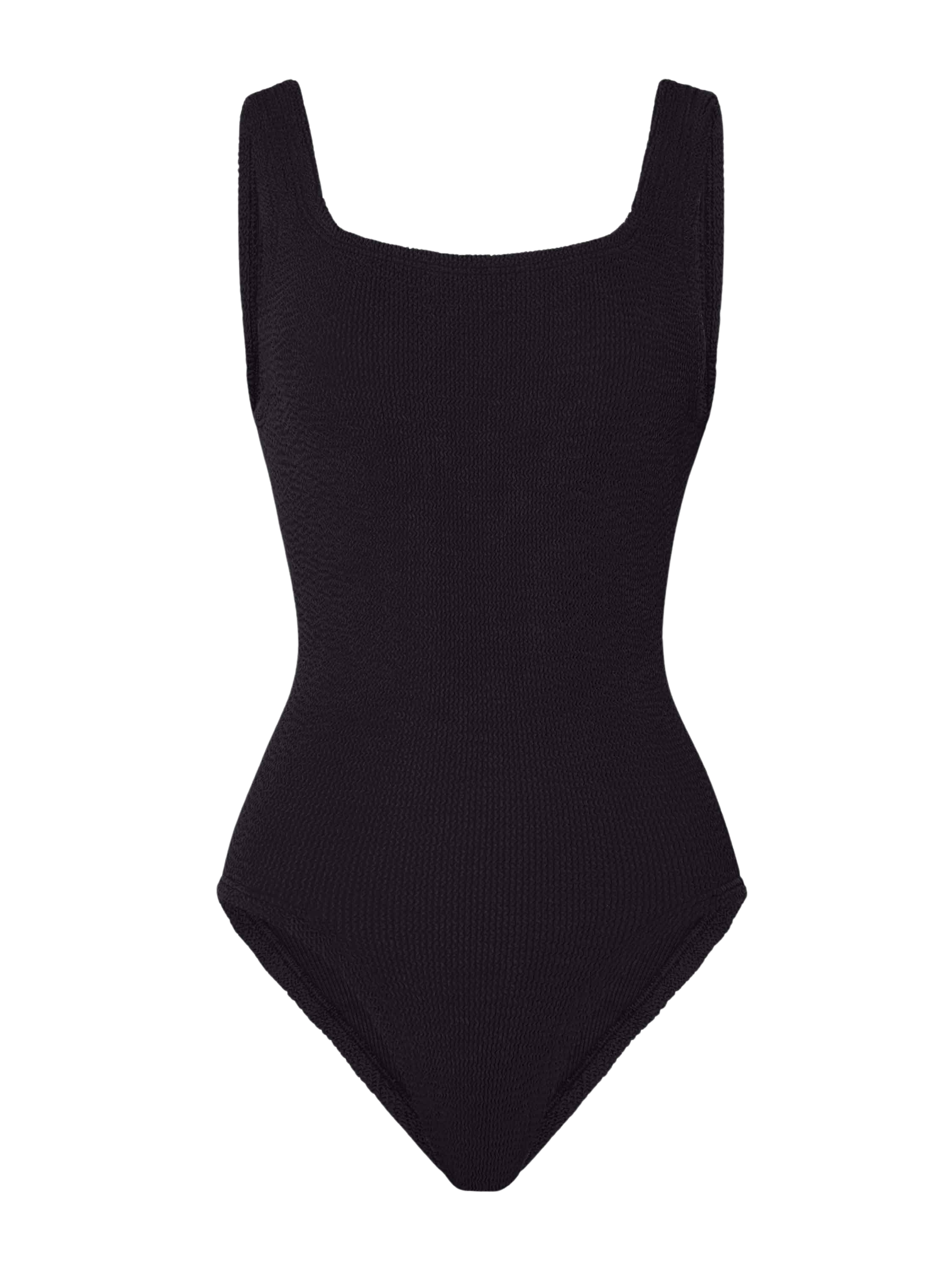 LINGERIE/PJ/SWIM Coverage Square Neck Swimsuit in Black Hunza G