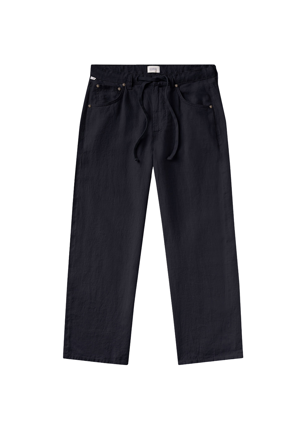 PANTS/SHORTS Linen Brynn Drawstring Trouser in True Navy Citizens of Humanity