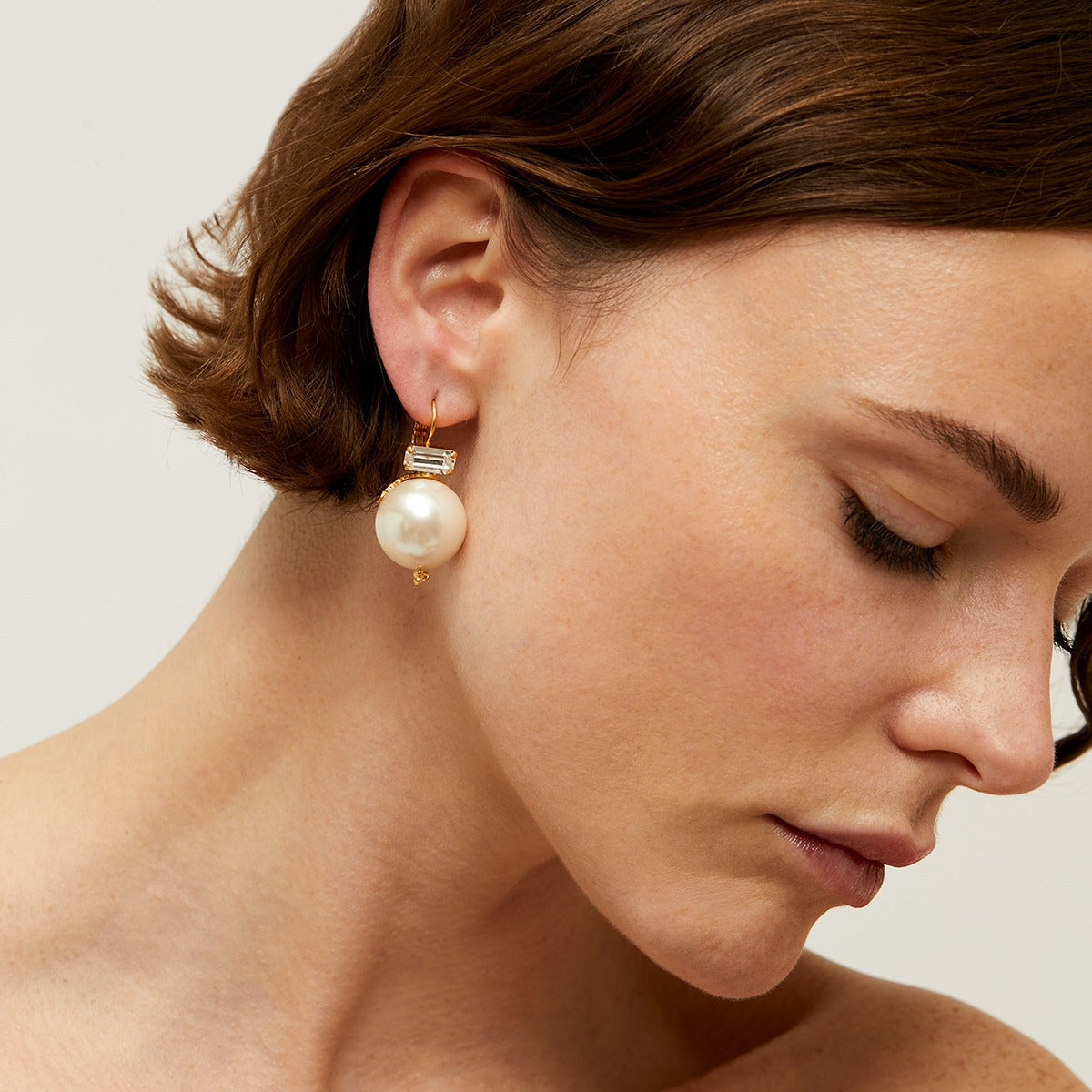 FASHION JEWELRY Decalcia Earring in Pearl GAS Bijoux