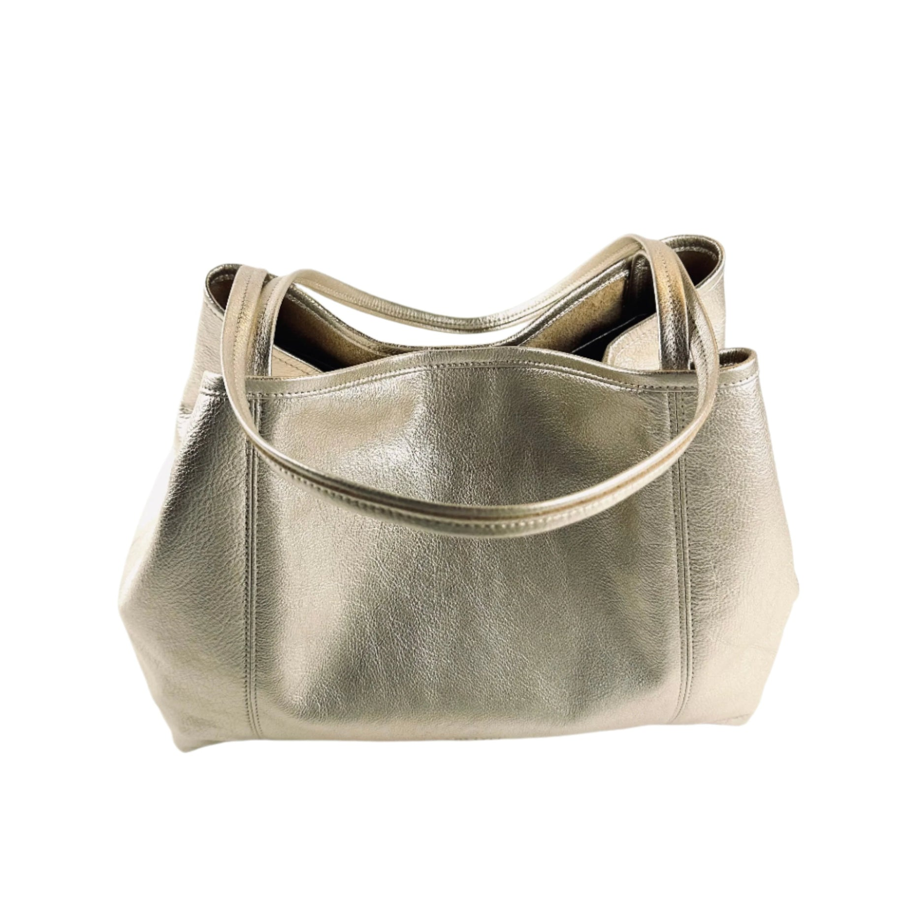 HANDBAGS Makena Tote in Champagne Metallic ORSYN