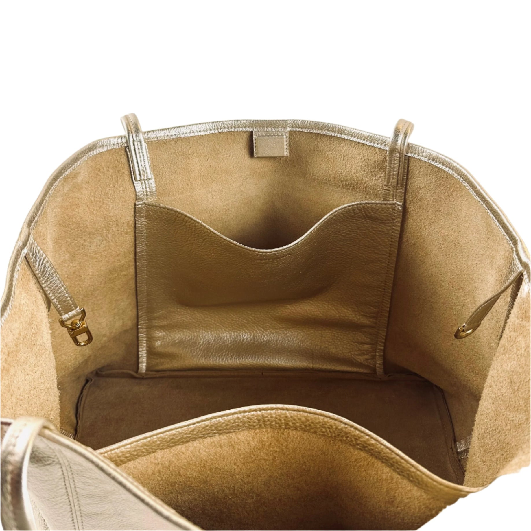HANDBAGS Makena Tote in Champagne Metallic ORSYN