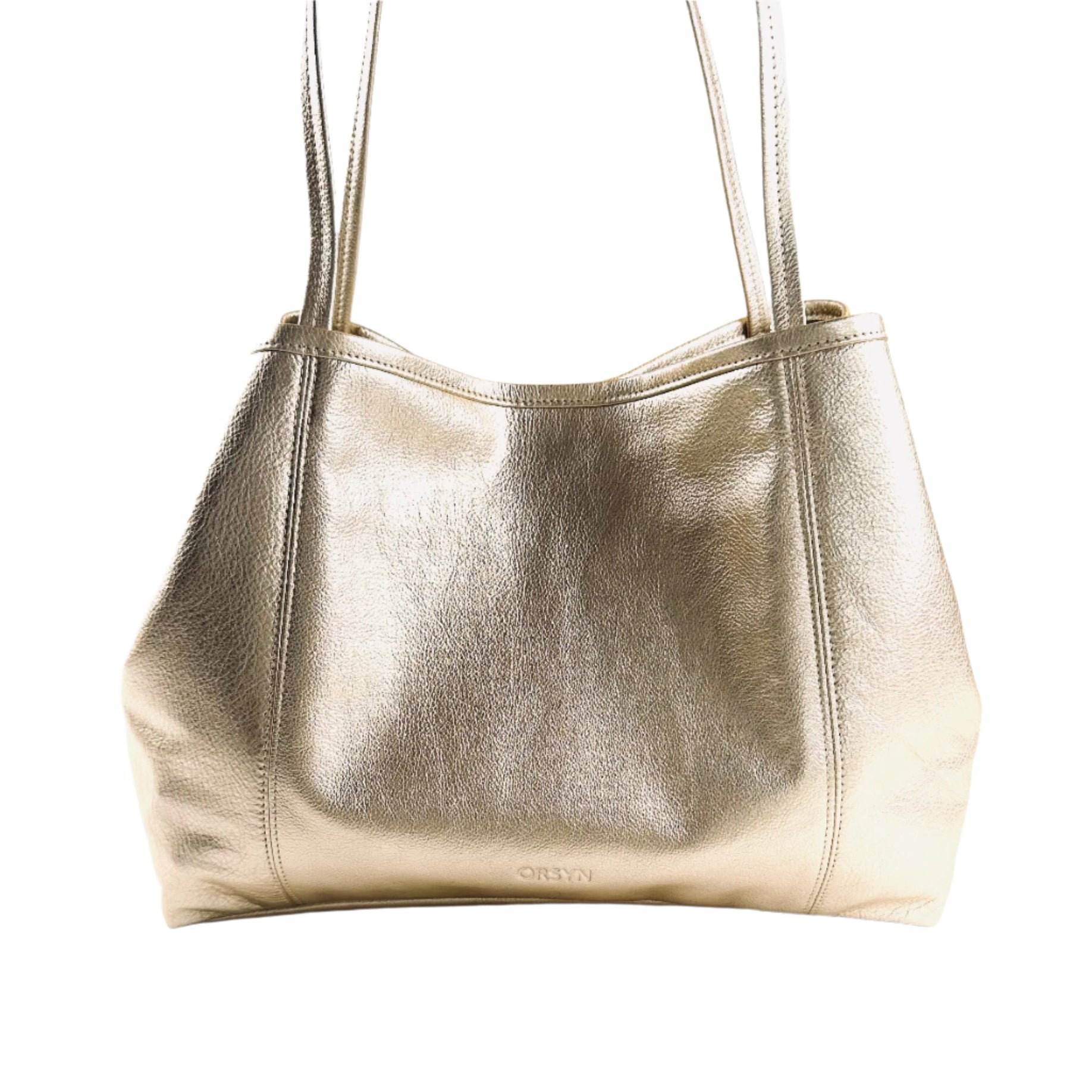 HANDBAGS Makena Tote in Champagne Metallic ORSYN