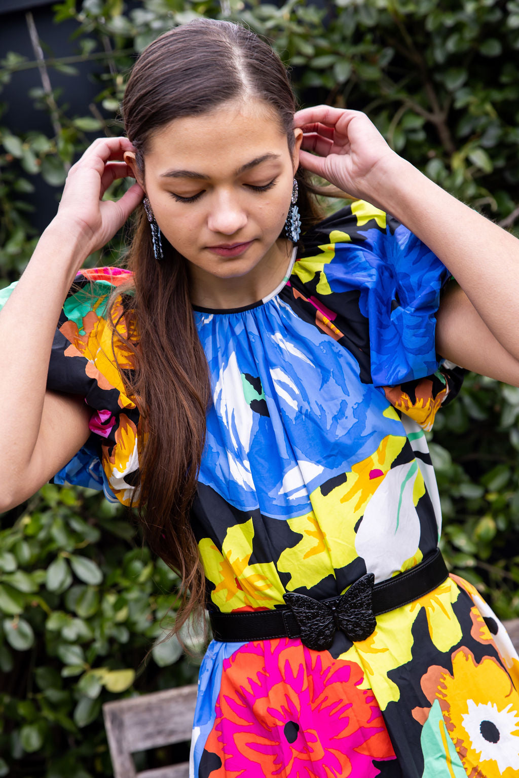 Belts Cesoli Reversible Leather Basket Weave Belt in Minuit/Marlin Cesoli