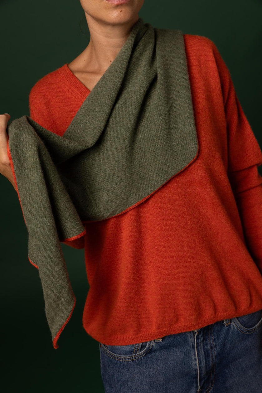 ACCESSORIES Diamond Cashmere Scarf Stone