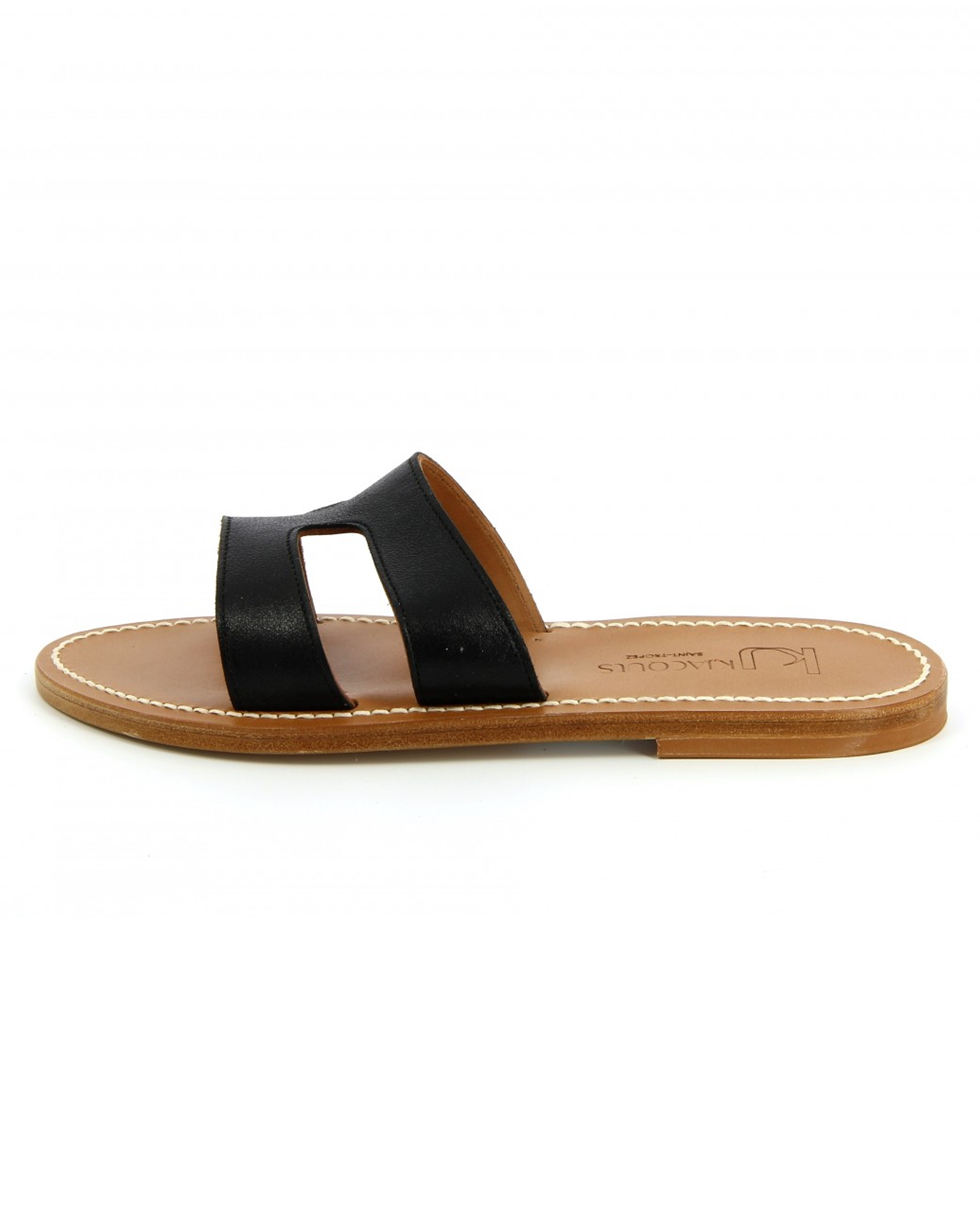 Shoes K. Jacques Slide Sandals in Black K. Jacques
