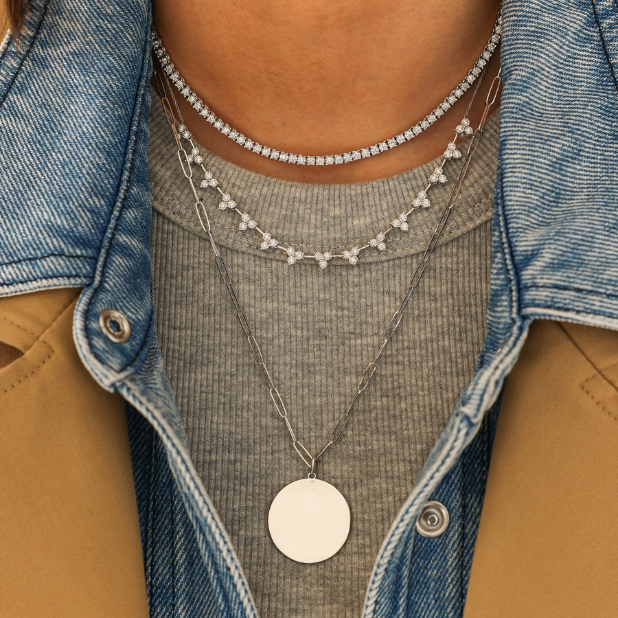 JEWELRY Ava Bea Diamond Tennis Necklace in White Gold Dana Rebecca