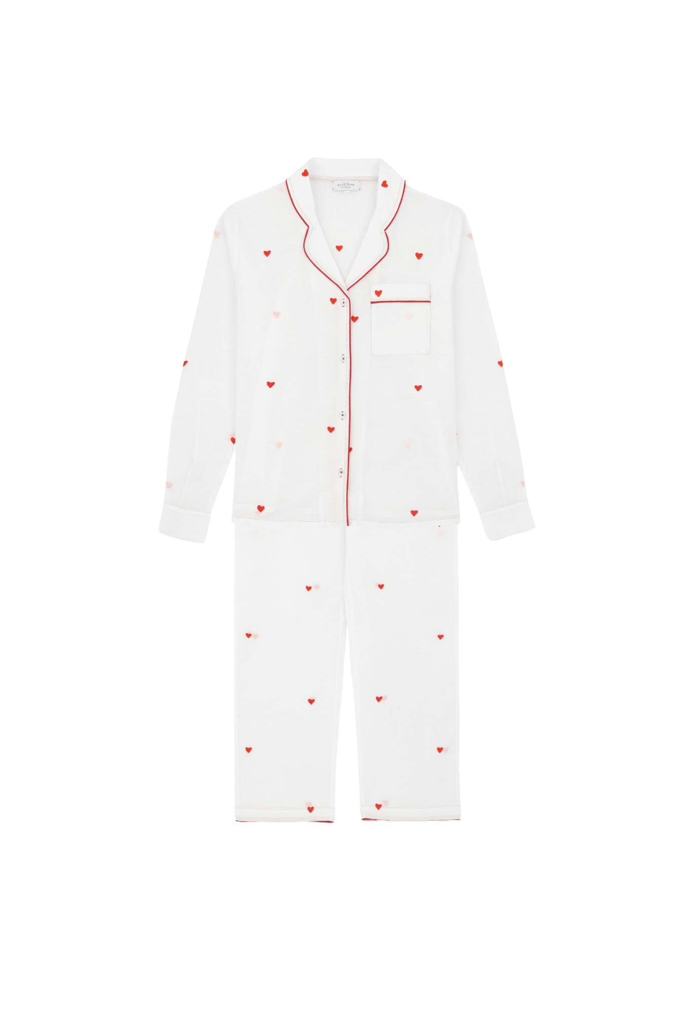 LINGERIE/PJ/SWIM Valentine Pyjama in White Scarlette Ateliers