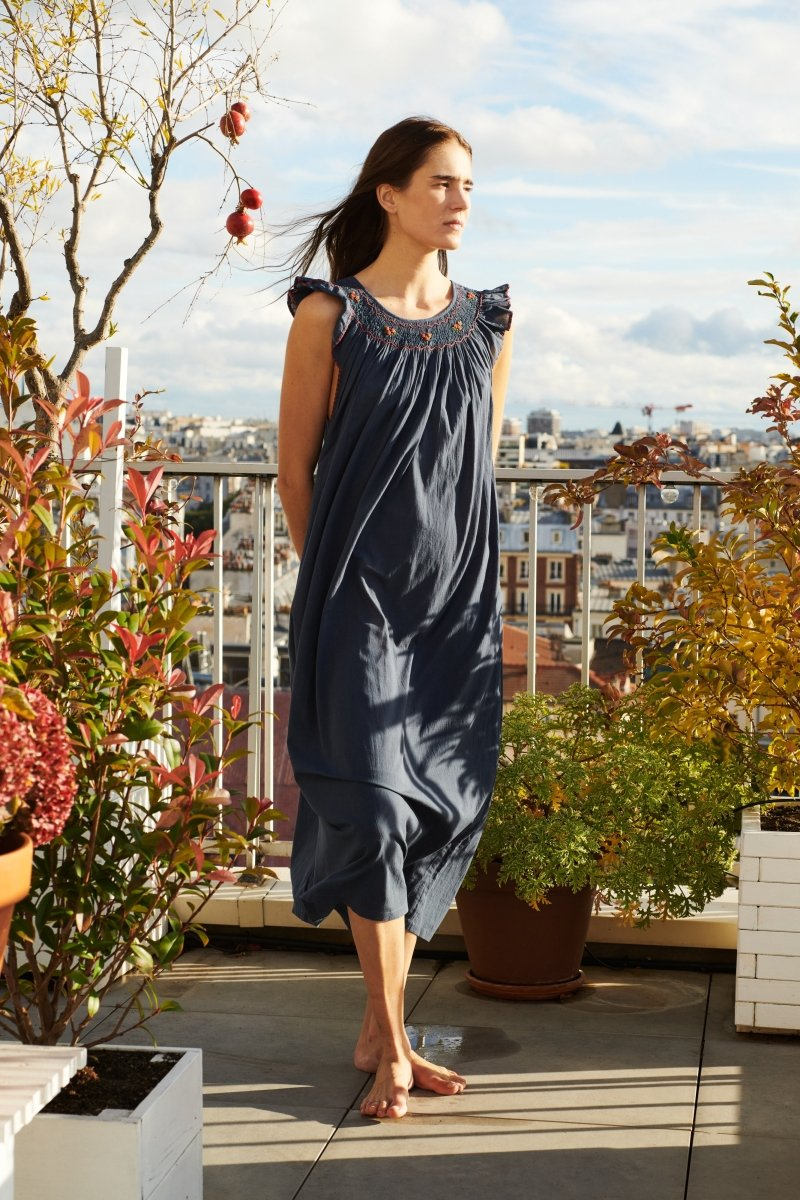 LINGERIE/PJ/SWIM Mona Night Dress in Navy Scarlette Ateliers