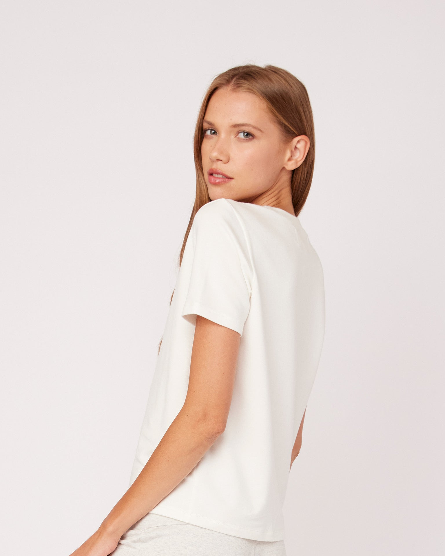 TEES/TANKS ST. TROPEZ SHORT SLEEVE IN WHITE Wheat