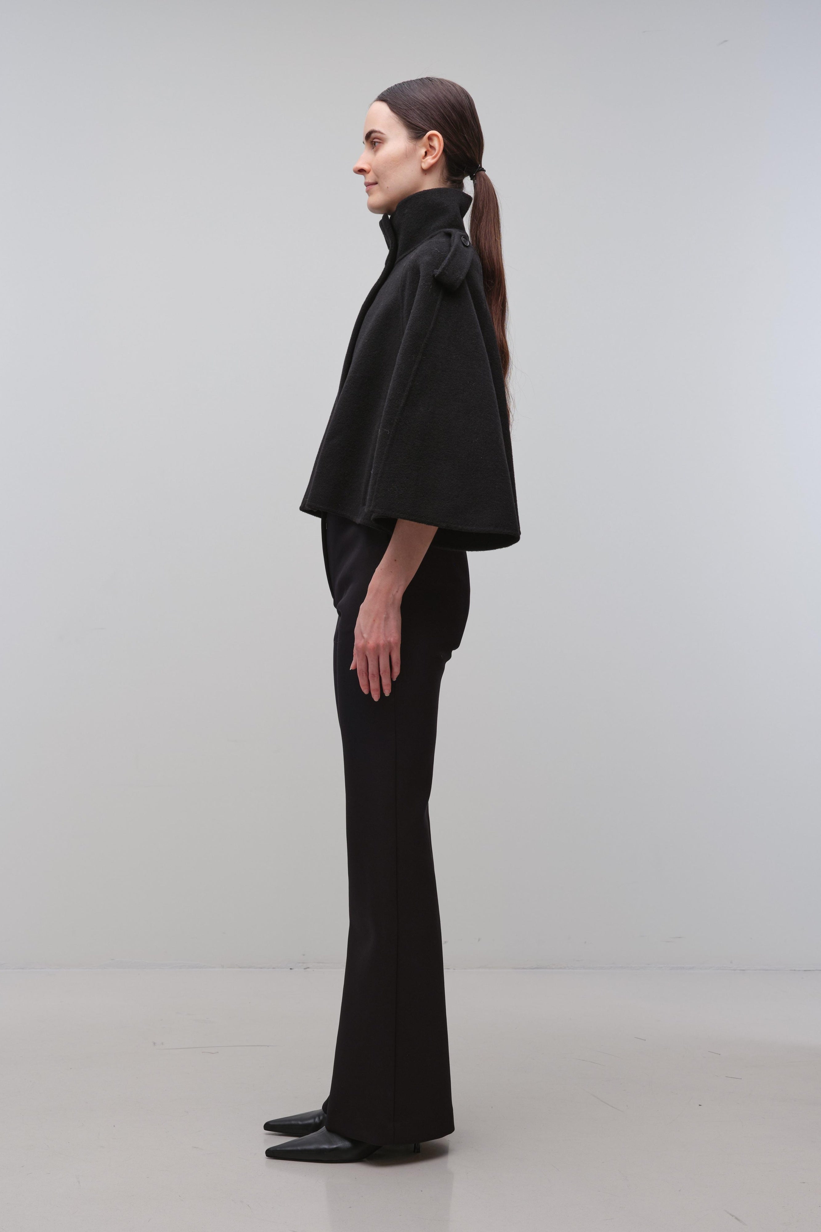 COATS/JACKET Yara Cape Jacket in Black Simkhai