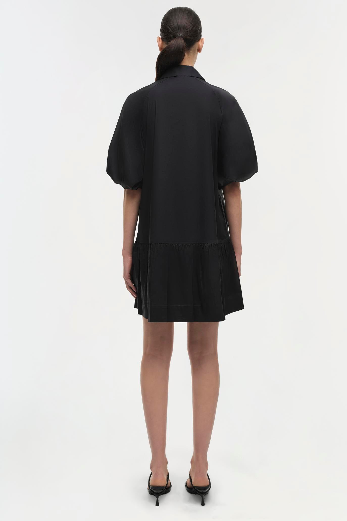 DRESSES/JUMPSUITS Crissy Cotton Poplin Dress in Black Simkhai