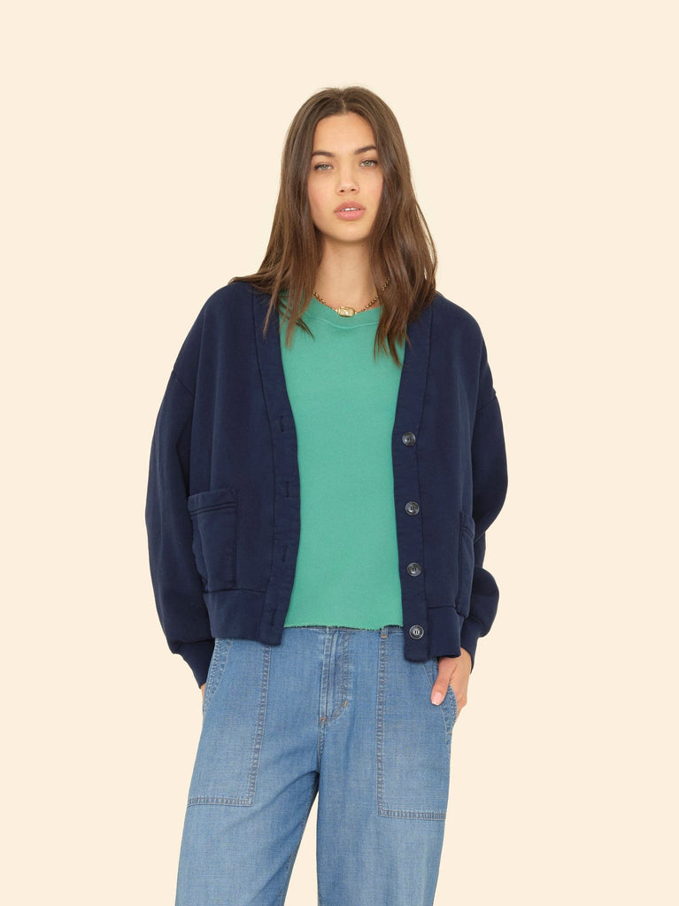 SWEATERS Benny Cardigan in Navy Xirena