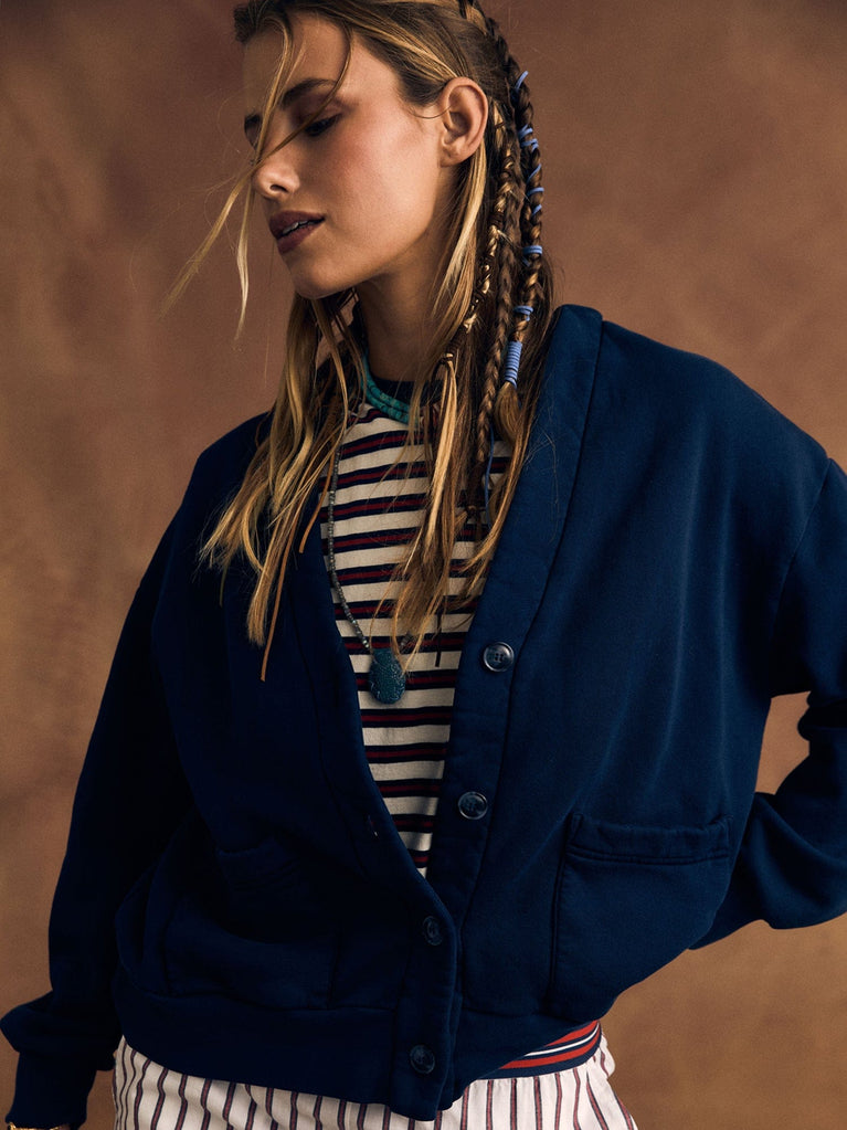 SWEATERS Benny Cardigan in Navy Xirena