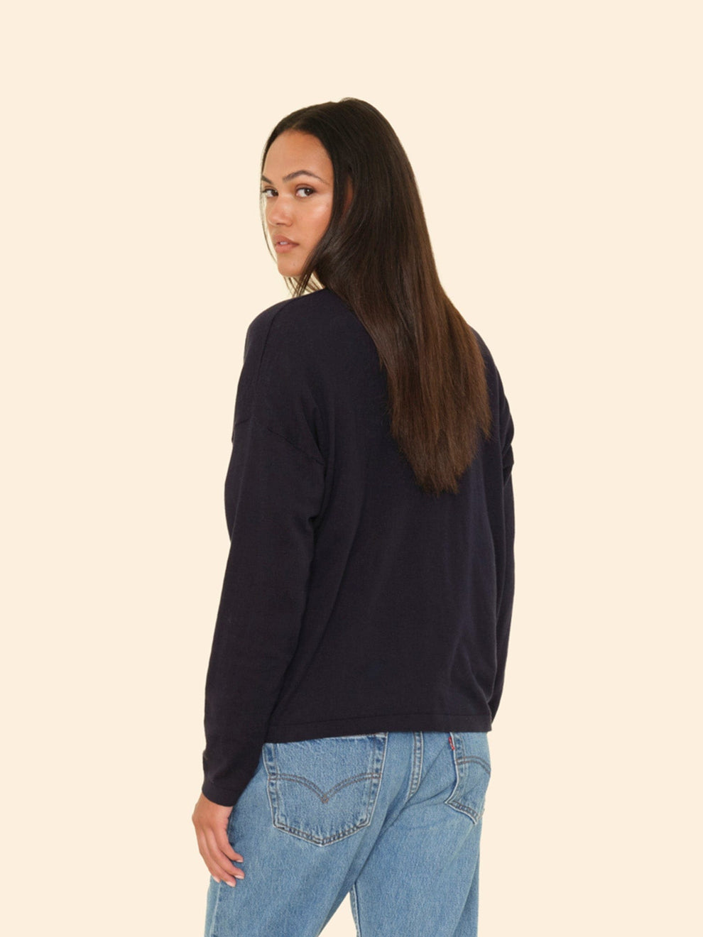 SWEATERS Collin Sweater in Navy Xirena