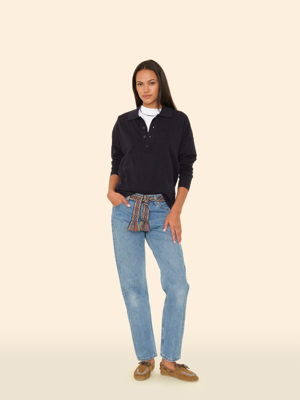 SWEATERS Collin Sweater in Navy Xirena