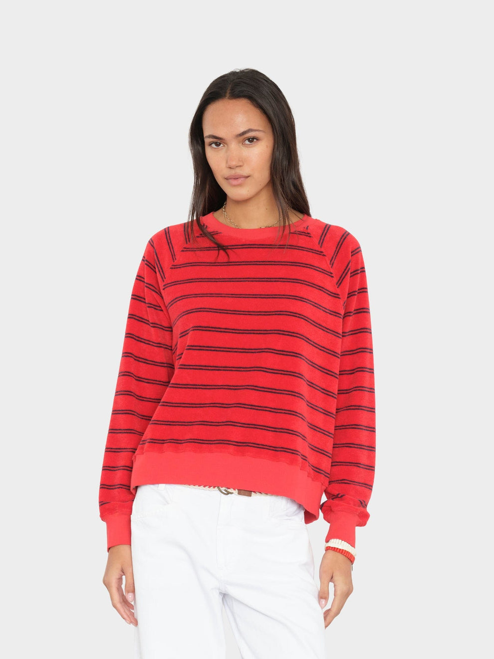 LOUNGE Hopper Terry Sweatshirt in Red Pepper Xirena